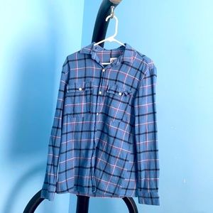 Zara Button Down Flannel  “Blue”